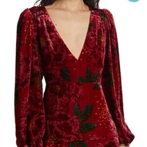 FARM Rio velvet mini dress size small